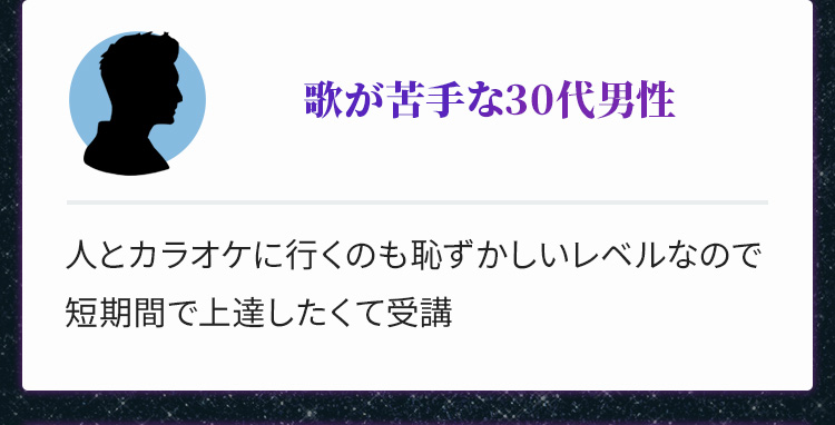 歌が苦手な30代男性